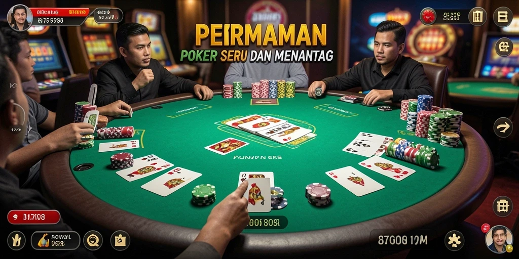 Tangkapan layar gameplay <strong>8768</strong> menunjukkan aksi poker yang mendebarkan.