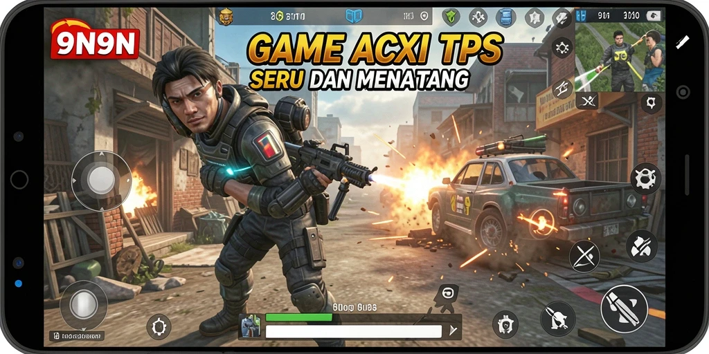Tampilan gameplay mendebarkan dan grafis memukau di 9N9N.