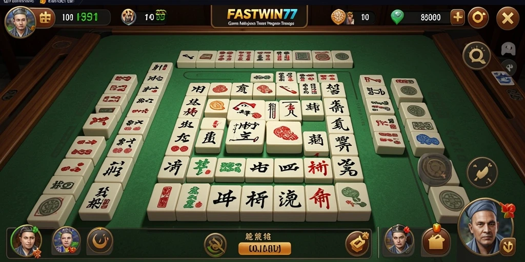Tampak permainan Mahjong yang seru dan kompetitif di FASTWIN77.