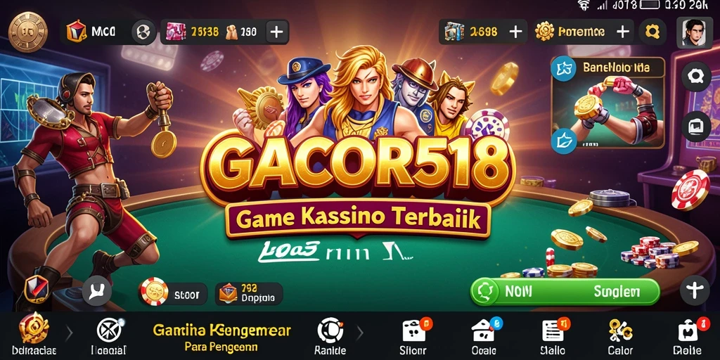 Screenshot utama GACOR518 menampilkan gameplay menarik di Kasino.