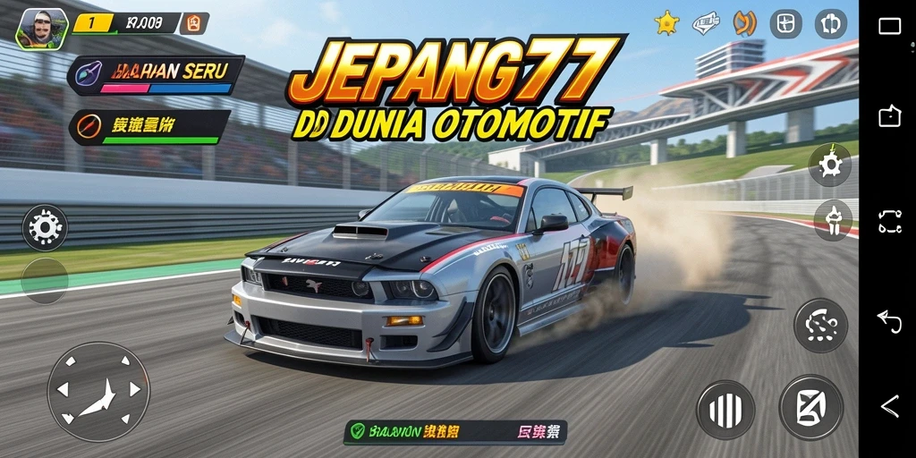Tampilan gameplay balapan seru di JEPANG77.