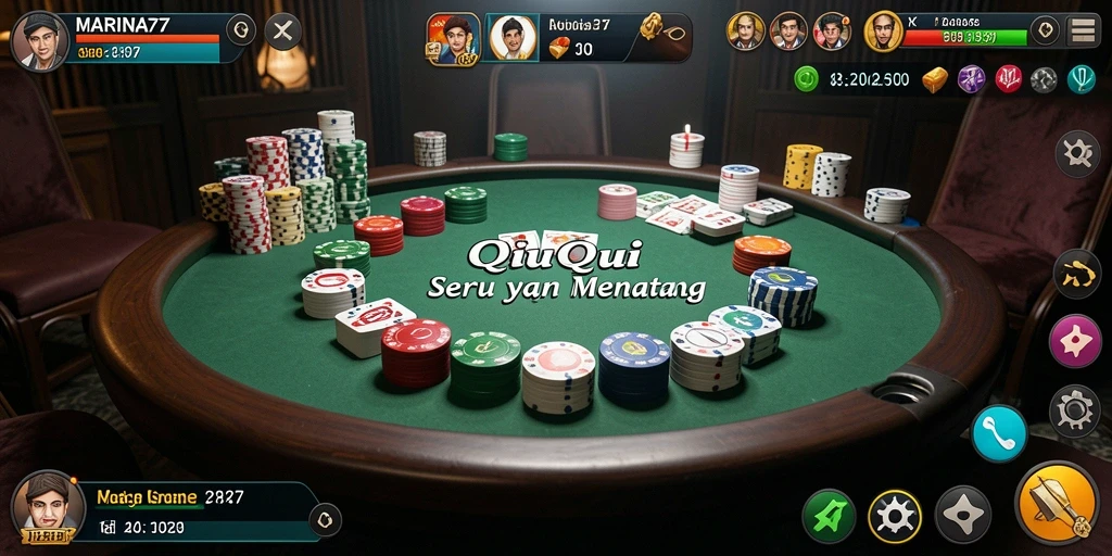 Screenshot gameplay QiuQiu dari MARINA77 yang menegangkan.