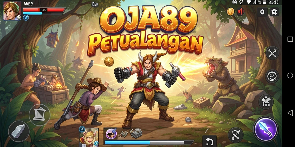 Tangkapan layar OJA89 menunjukkan aksi cepat dan seru dalam gameplay Arcade.