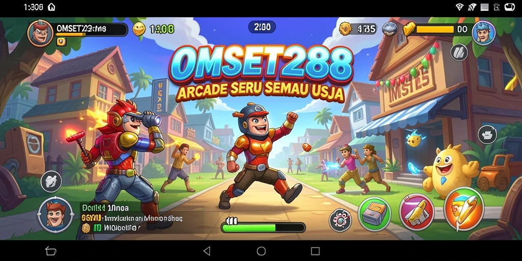 Screenshot gameplay OMSET288 yang menampilkan aksi seru dan tantangan Arcade.