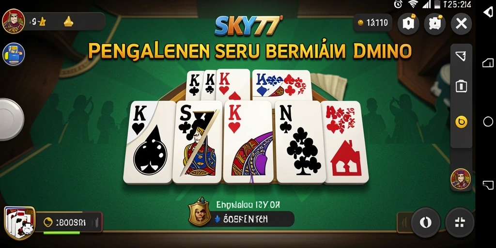Tampilan menarik dari gameplay Domino di SKY77.